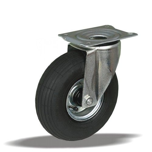 Kola s ocelovým diskem a pneumatikou v otočné vidlici