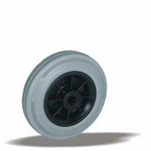 Universální kola s plastovým diskem a šedým pryžovým běhounem samostatná