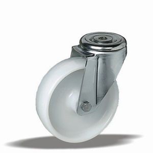 Průmyslová universální kola s polyamidovým běhounem v otočné vidlici L12