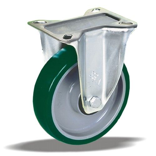 Průmyslová universální kola s polyuretanovým běhounem v pevné vidlici