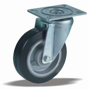 Zátěžová kola s hliníkovým diskem a elastickým běhounem v otočné vidlici